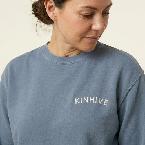 Archie Crew Sweatshirt in Blue Jean