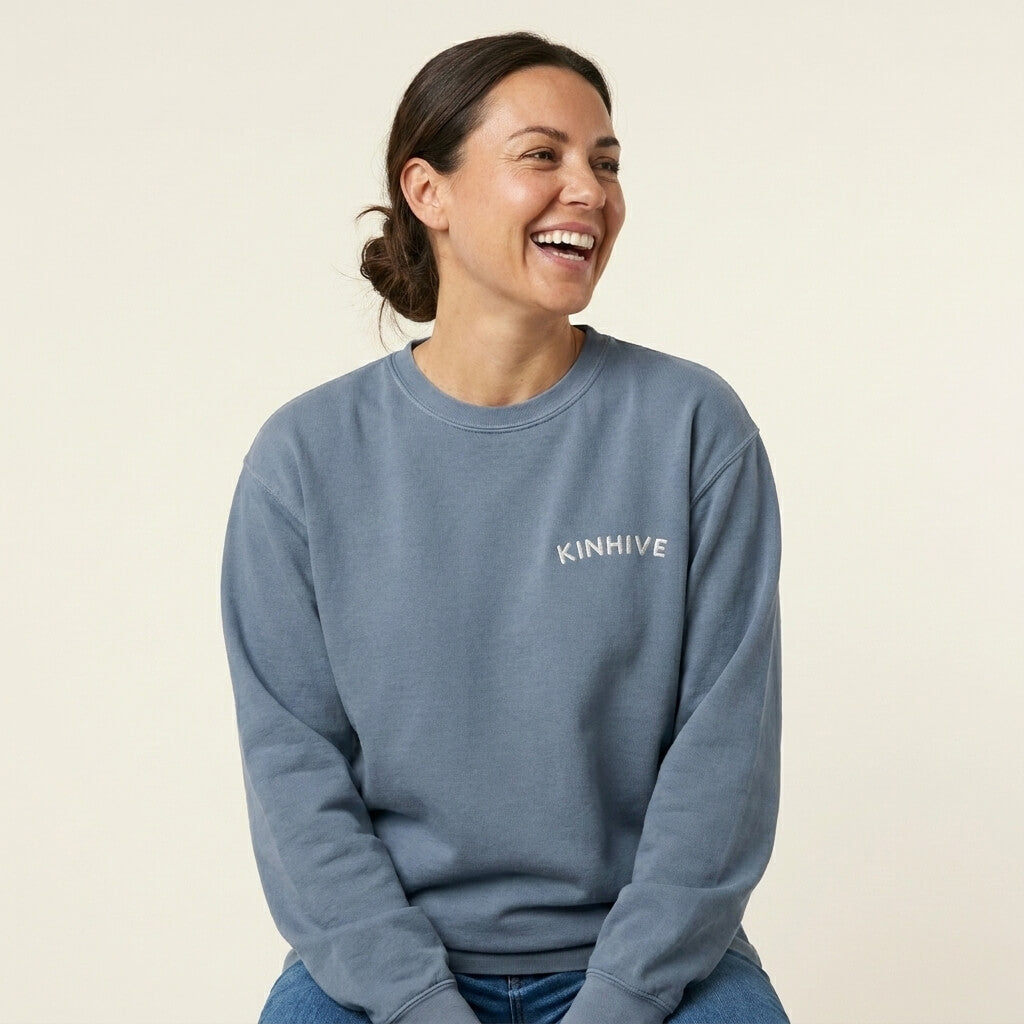 Archie Crew Sweatshirt in Blue Jean
