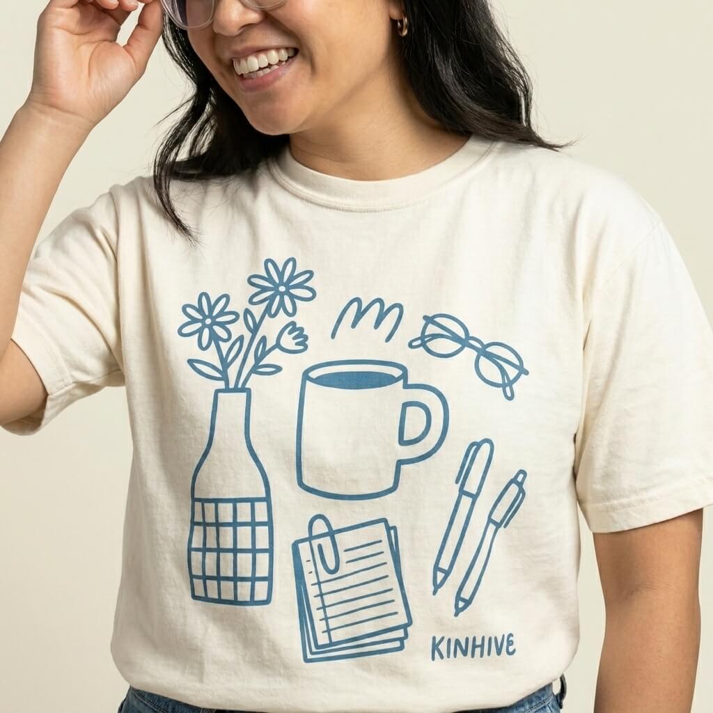 Doodle Tee in Parchment