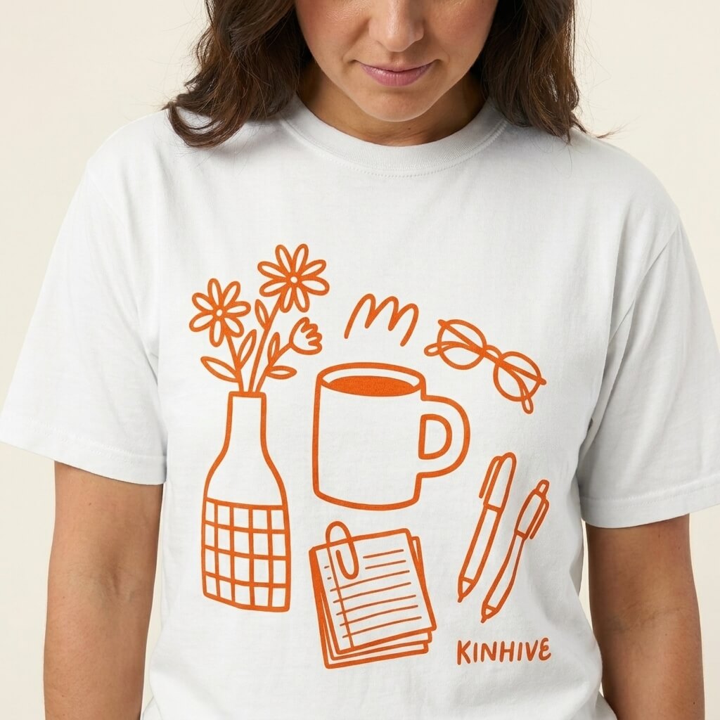Doodle Tee in White